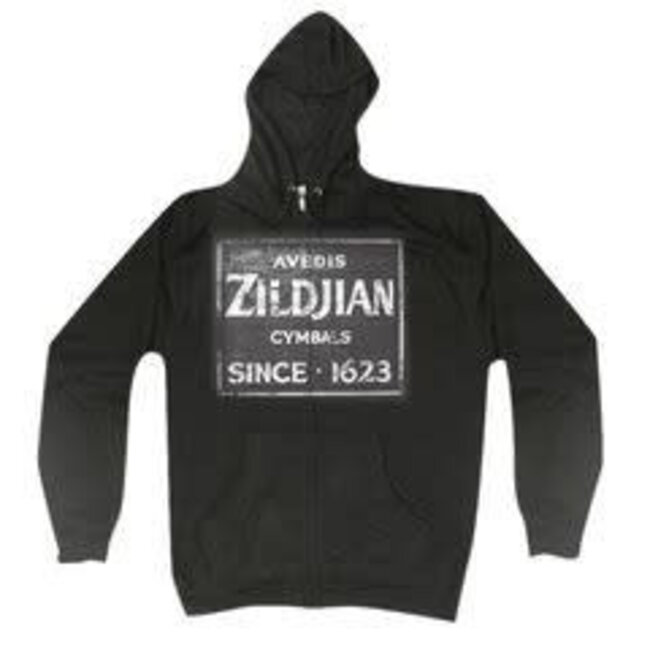 Zildjian T4642 Zip hoodie, Quincy Vintage Sign, M, black
