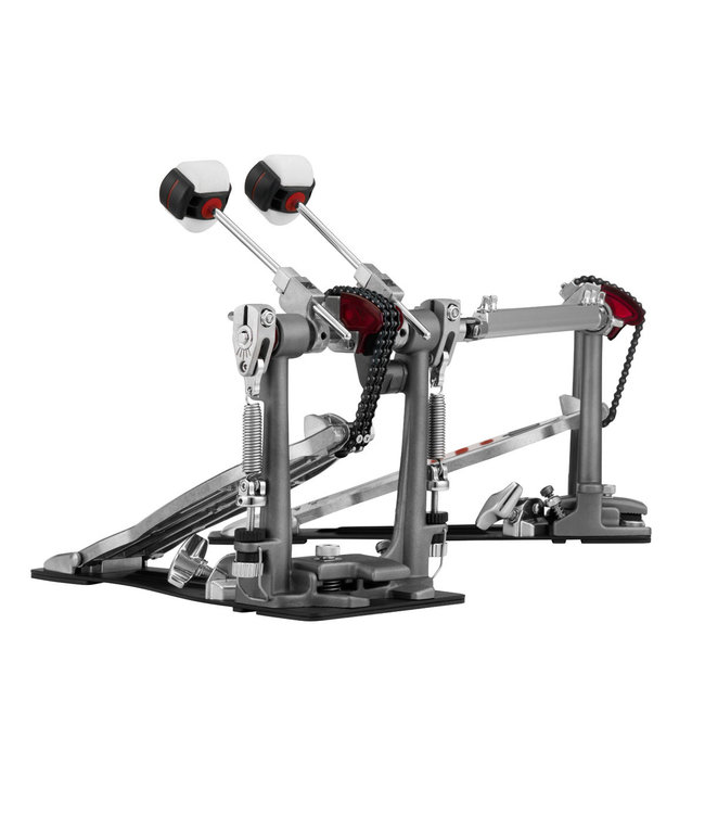 Pearl P-2052C Eliminator, Twin BD Pedal, Chain Drive Red Line dubbel bassdrum pedal