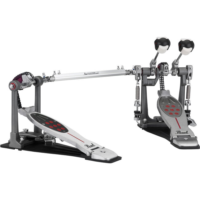 Pearl P-2052C Eliminator, Twin BD Pedal, Chain Drive Red Line dubbel bassdrum pedal