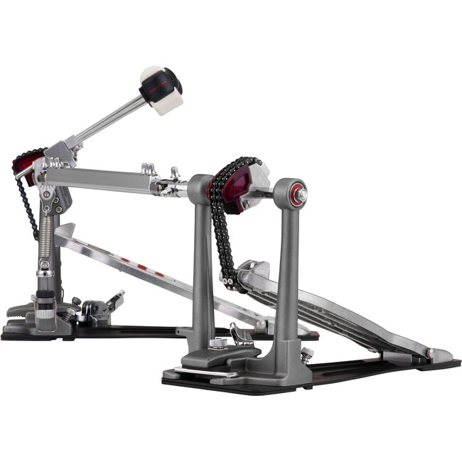 Pearl P-2052C Eliminator, Twin BD Pedal, Chain Drive Red Line dubbel bassdrum pedal