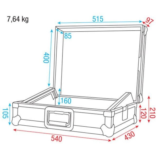 Showtec DAP 19" MIXER CASE 8U 19 inch, D7573