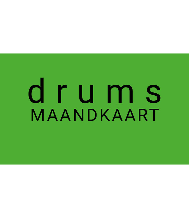 Henk Busscher Drumlessen maandkaart 30 minuten wekelijks kids & jongeren MK30drs