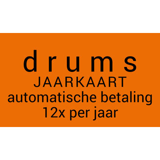 Henk Busscher Drumlessen 30min Maandkaart12x per jaar jongeren 10333