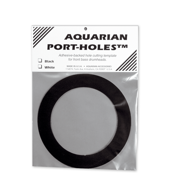 Aquarian Port-Hole 5", voor Bassdrum, black, resonant side