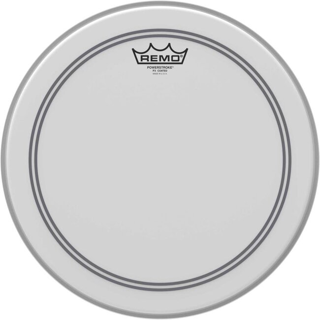 REMO P3-0114-BP Powerstroke 3 coated ruw wit 14" tom vel