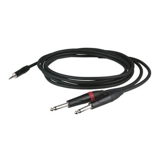 DAP FLX313 Y cable mini stereo - 2x mono Jack plug 3 meter
