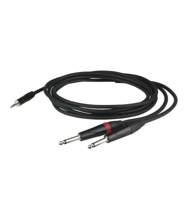 DAP FLX313 Y cable mini stereo - 2x mono Jack plug 3 meter