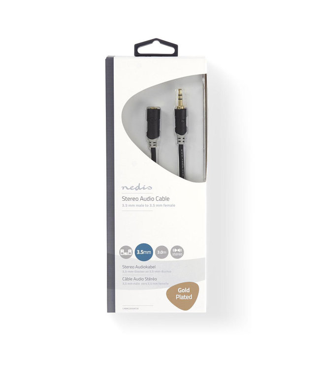 Konig koptelefoon verlengkabel mini stereo 5 meter 3.5mmM - 3.5mm female