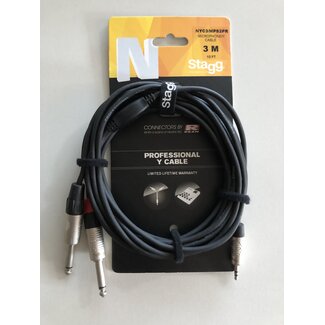 Stagg NYC3/MPS2PR Y kabel 2x Jack - mstJack 3.5mm