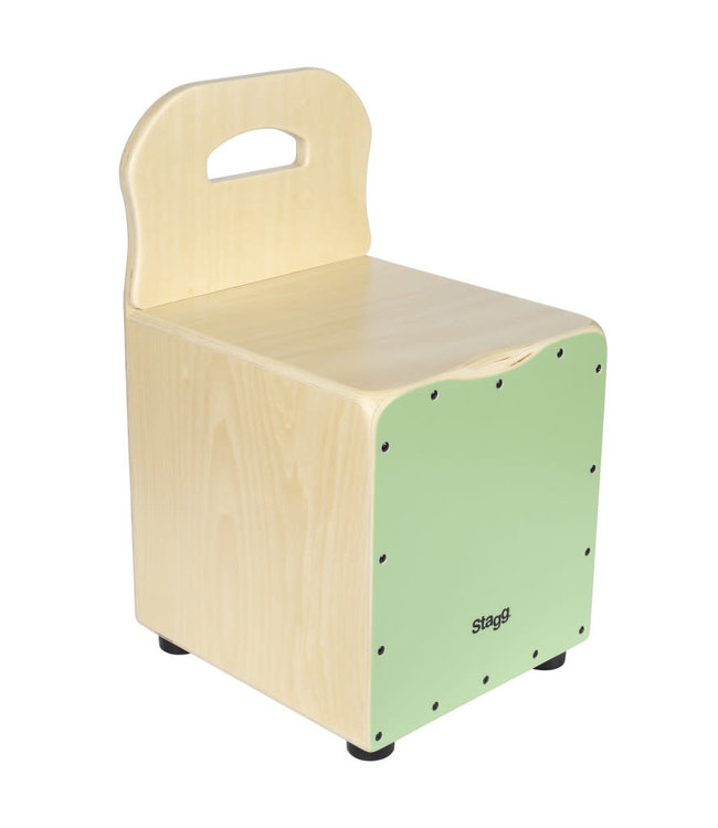 Stagg CAJ-KID-GR kids cajon stoel groen + leuning