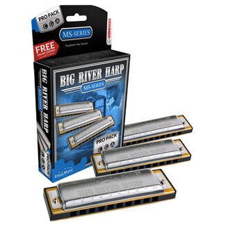 Hohner M5900XP Mondharmonica, Big River Harp MS, C/G/A, Pro Pack