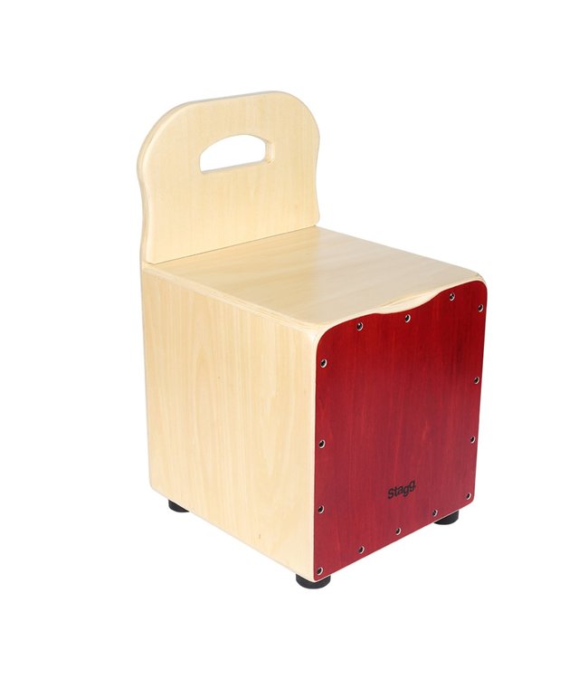 Stagg CAJ-KID-RD kids cajon stoel Red + leuning