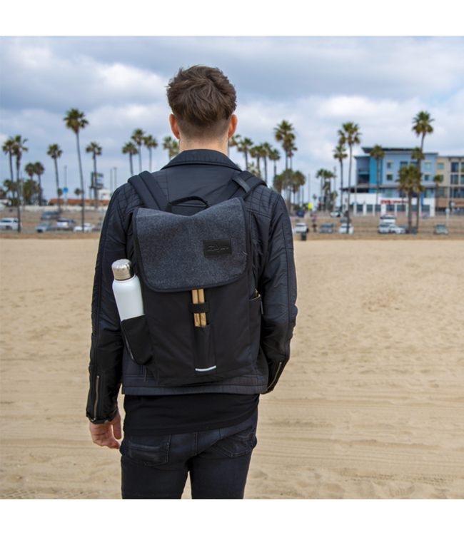 Zildjian Grey Flap Black Laptop Backpack T9001