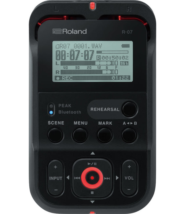 Roland R-07 BK portable recorder player Black
