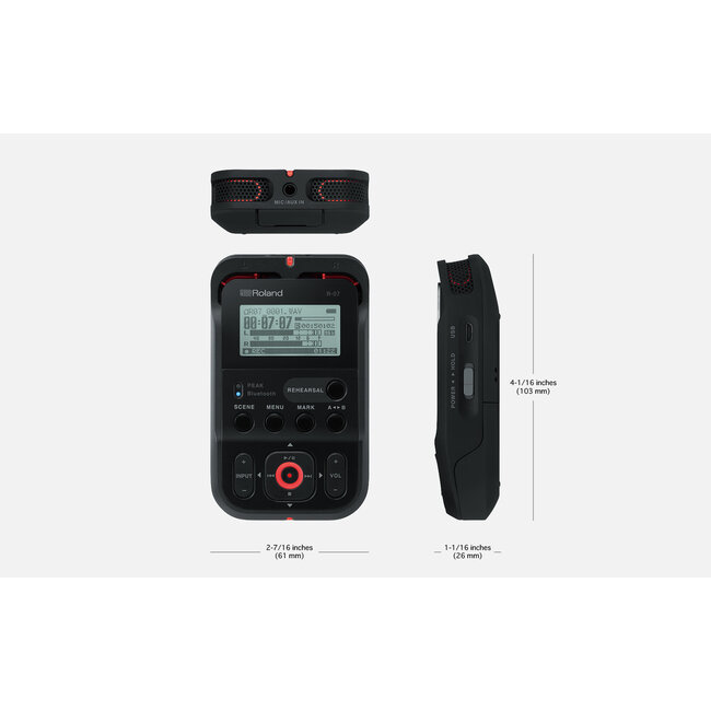 Roland R-07 BK portable recorder player