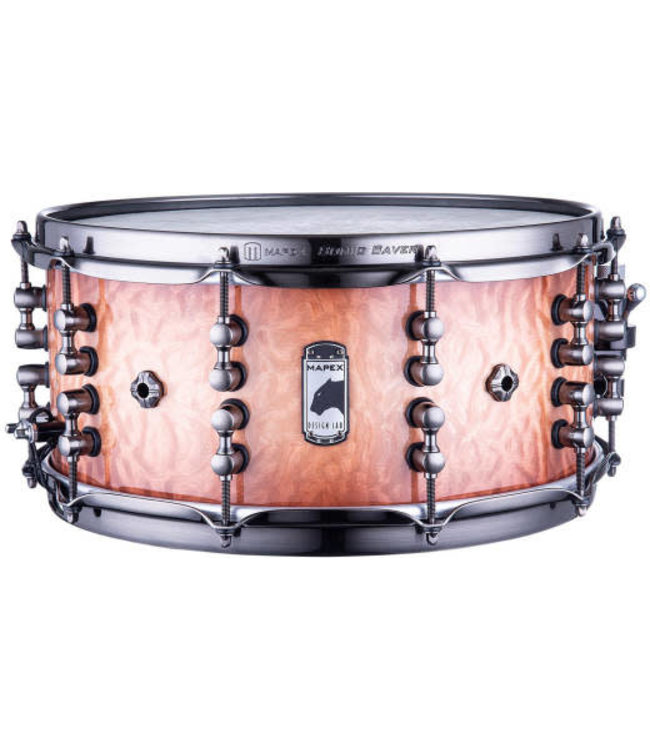 Mapex BPDLMH4650LPW Black Panther Design Lab Versatus Maple/Mahogany Snare, 14x6.5'' - Peach Burl Burst