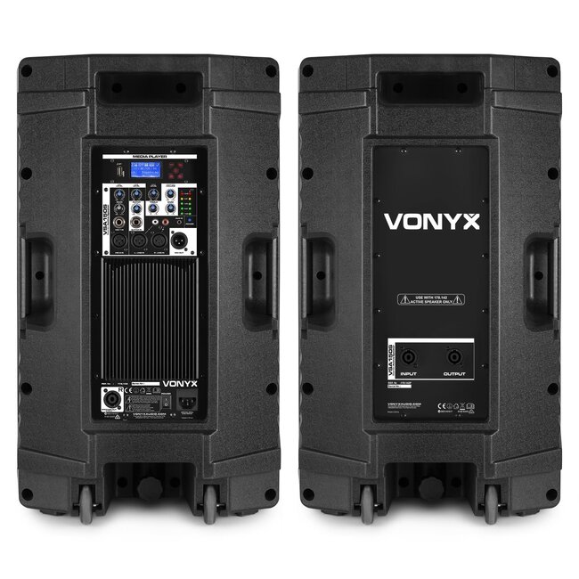VONYX VSA150S ACTIVE STEREO SPEAKER SET 15" met bluetooth