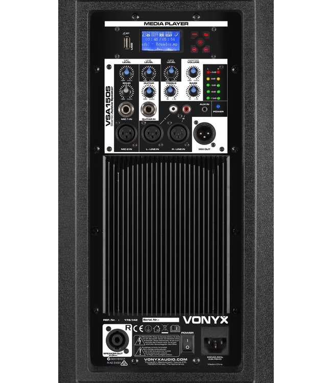 VONYX VSA150S ACTIVE STEREO SPEAKER SET 15" mit bluetooth