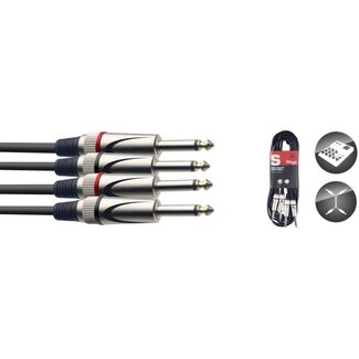 Stagg STC10P jackkabel twin 10 meter