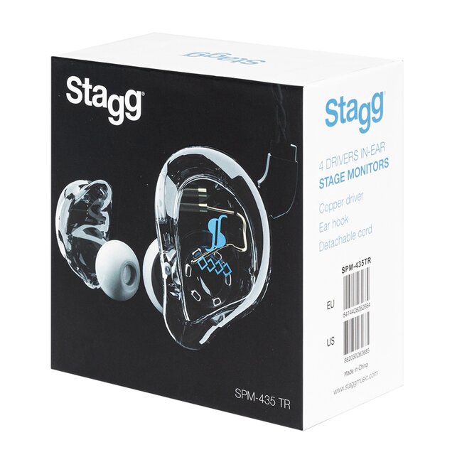 Stagg SPM-435 TR 4-Driver In-ear monitors Black inear