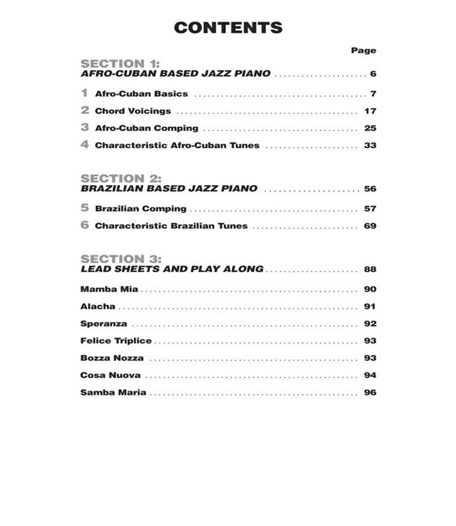 Hal Leonard Latin Jazz piano by John Valeria incl. CD