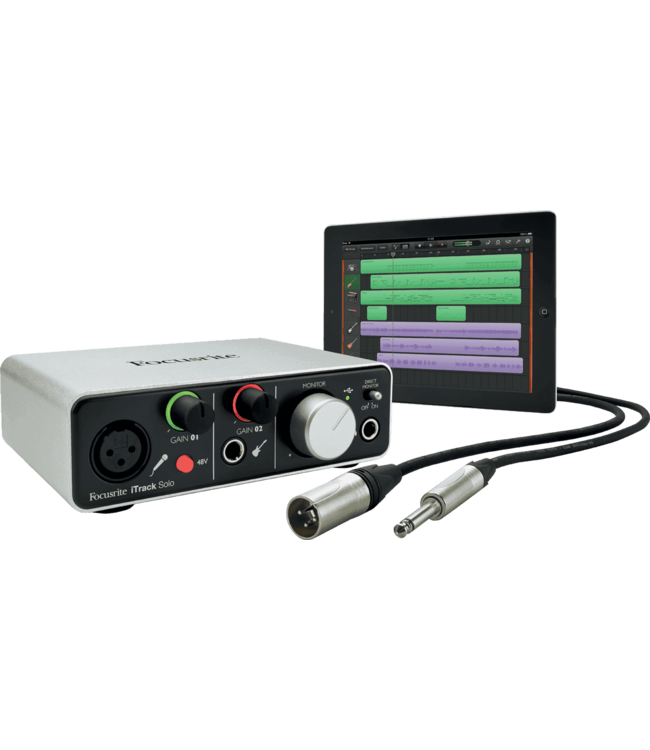 Focusrite ITRACK-SOLO-LIGHTNING voor iphone en ipad