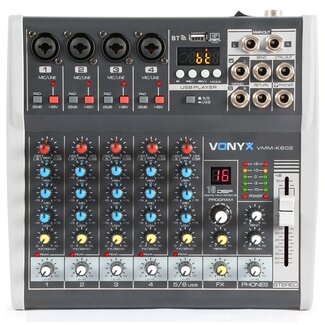 VONYX VMM-K602 6-Kanaals Muziekmixer met DSP