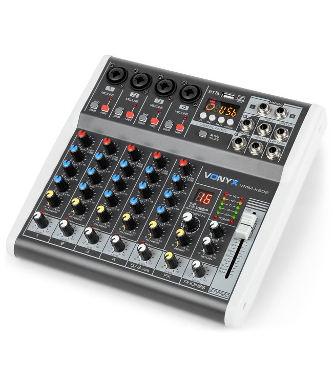 VONYX VMM-K602 6-Kanaals Muziekmixer met DSP