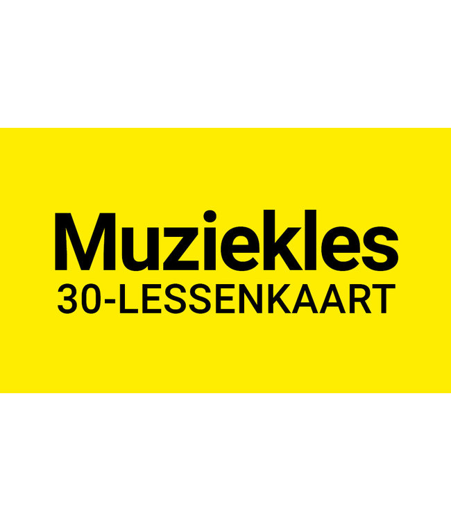 Henk Busscher Muziekles FLEX-30 Lessenkaart 30 minuten individuele lessen kids & jongeren 903ML