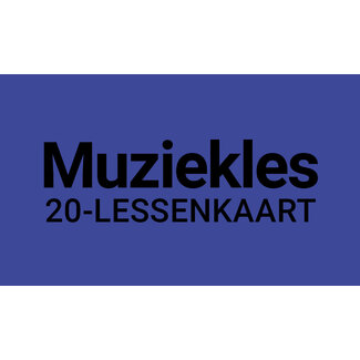 Henk Busscher Music Lessons FLEX-20 Lesson Card 30 Minutes Individual Lessons Kids & Young Adults 902ML