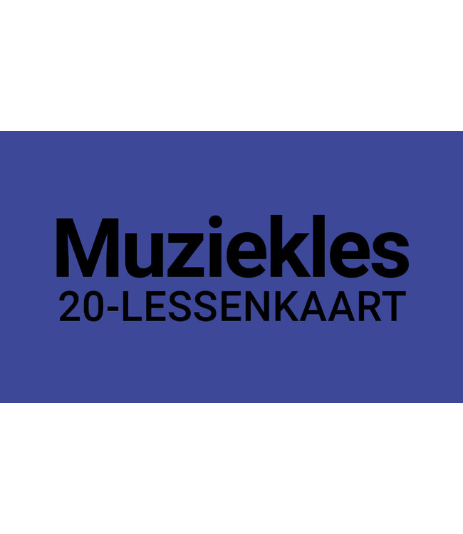 Henk Busscher Musik FLEX 20Lessenkaart 30 Minuten Einzelunterricht Kinder & Jugend 902ML