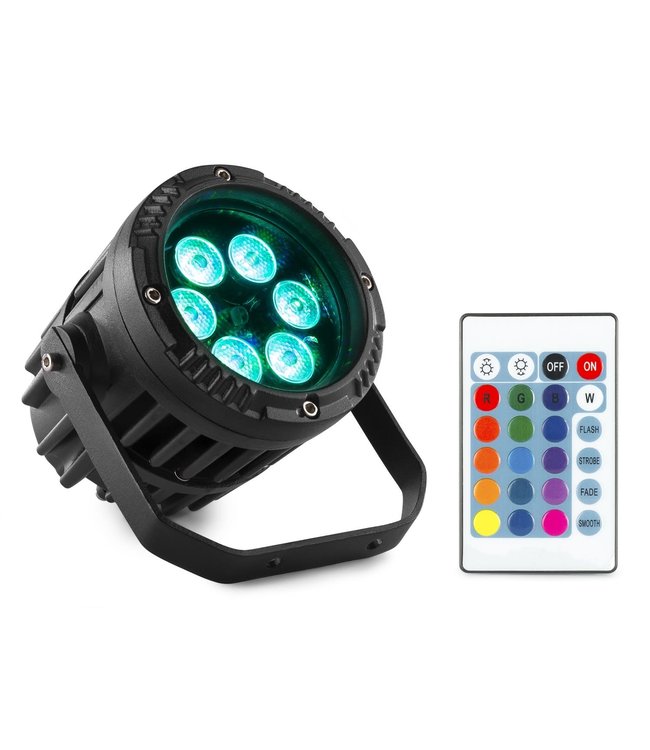 Beamz BWA63 LED Alu Par IP65 6x 3W RGB 150.765