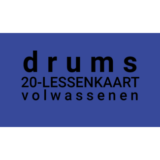 Henk Busscher Drumlessen FLEX-20Lessenkaart volwassenen Flexibel 30 minuten 20LKdrs-Volw