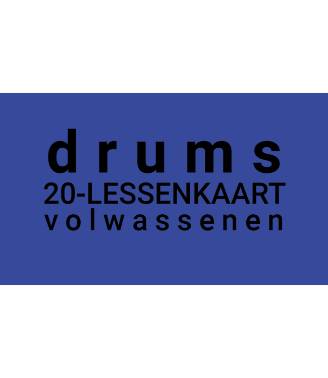 Henk Busscher Drumlessen FLEX-20Lessenkaart volwassenen 30 minuten FLEX20V30