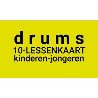 Henk Busscher Drum lessons FLEX-10Less card 30 minutes individual drum lessons kids & adolescents 901