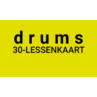 Henk Busscher Drum lessons FLEX-30 Lesson card 30 minutes individual lessons kids & young people LK30drs