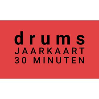Henk Busscher Drumlessen jaarkaart 38 x 30 minuten wekelijks kids & jongeren JK30drs