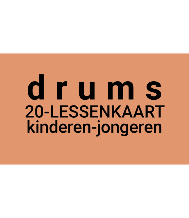 Henk Busscher Drum lessons FLEX20Lessen card 30 minutes individual drum lessons kids & adolescents 902