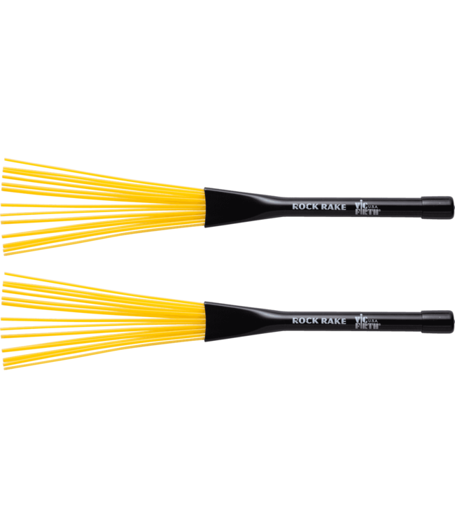 Vic Firth Rock Rake brushes plastic geel  kunstof BRR