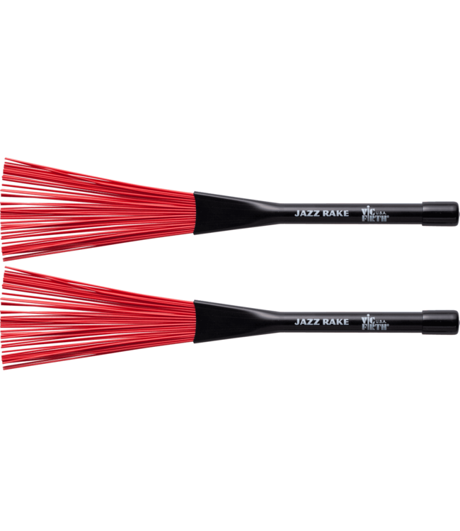 Vic Firth Jazz Rake brushes plastic red retractable BJR