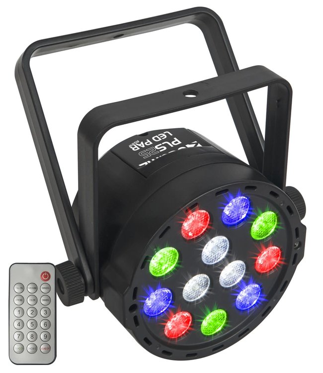 Beamz PLS25 led par disco licht PAR spot 12x 1W op accu