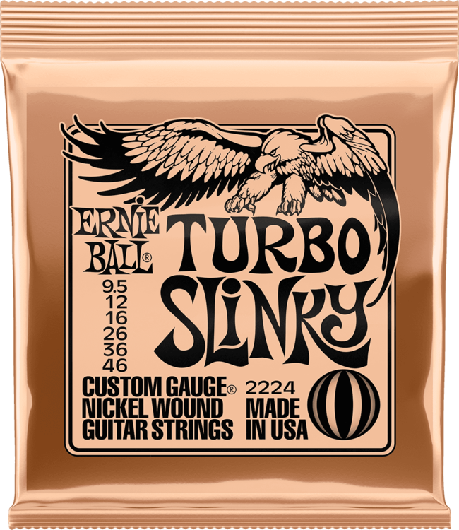 Ernie Ball 2224 Turbo Slinky Nickel Wound snaren set voor elektrische gitaar
