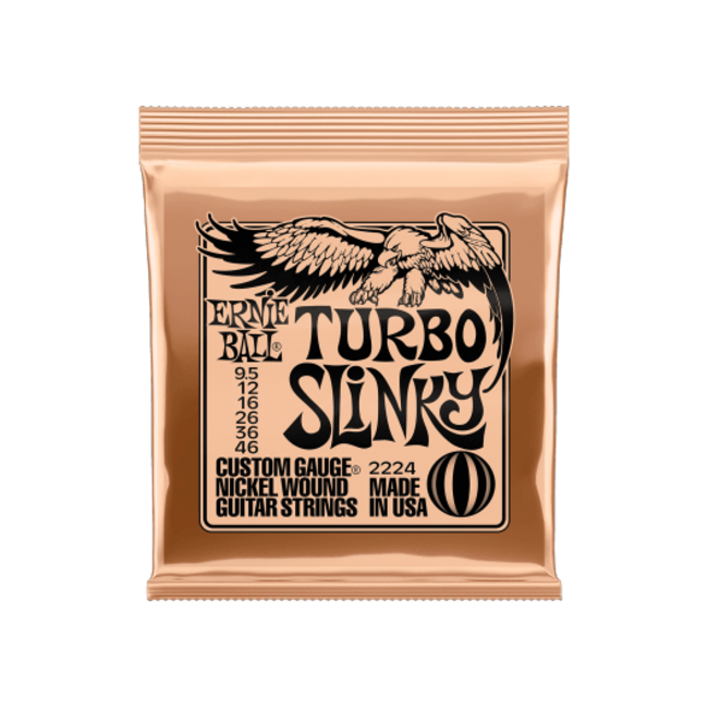 Ernie Ball 2224 Turbo Slinky Nickel Wound snaren set voor elektrische gitaar