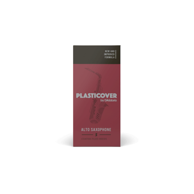 Daddario Plasticover by D'Addario Alto Sax Reeds, Strength 3, 5-pack