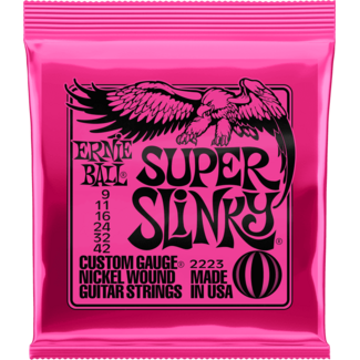 Ernie Ball 2223 Super Slinky gitaar snaren elektrisch Set - Super Slinky 09-11-16-24w-32-42