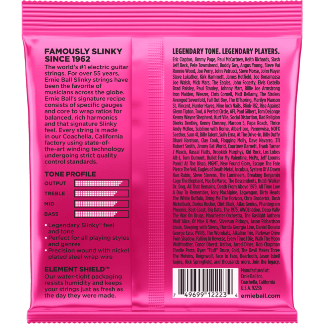 Ernie Ball 2223 Super Slinky gitaar snaren elektrisch Set 09-11-16-24w-32-42 CEB 2223