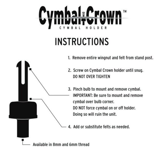 Cymbal Crown black 8mm