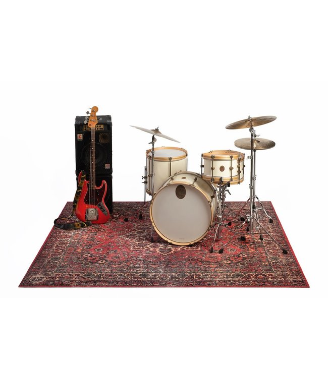 DRUMnBase Persian Stage drummat XL Vintage  Original Red 225 x 185cm VP225-ORD