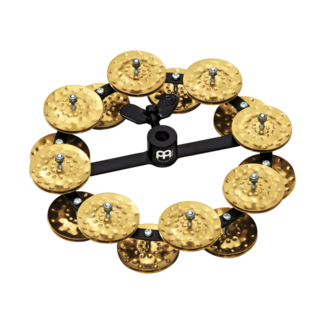 Meinl HTHH2B-BK hihat tambourine 2 row hammered brass