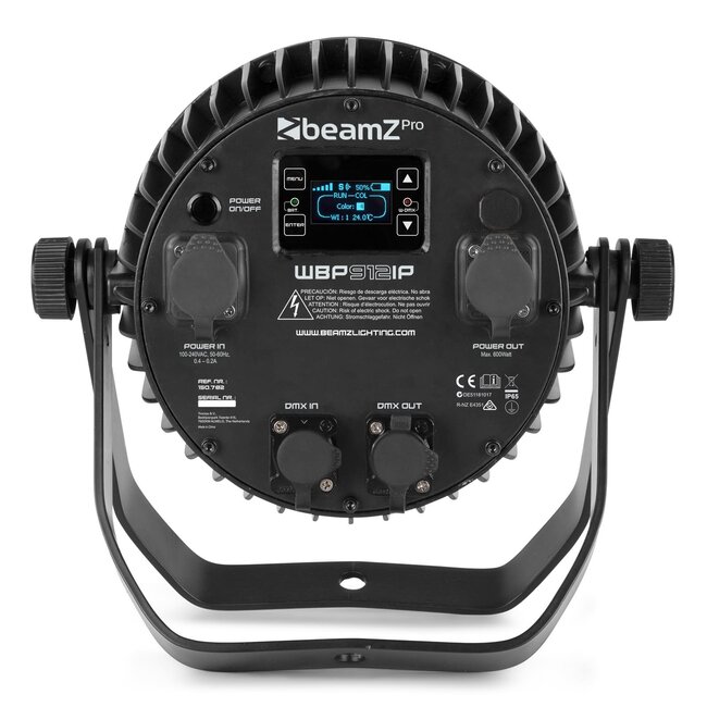 BeamZ WBP912IP ALUMINIUM IP65 ACCU LED PAR 6-IN-1 LEDS 150.782